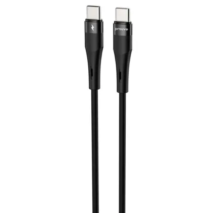 Кабель Proove Light Silicone Plus Type-C to Type-C 60W (1m) black