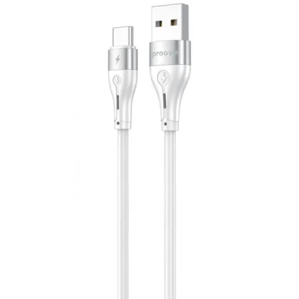 Кабель Proove Soft Silicone USB to Type-C 3A (2m) white
