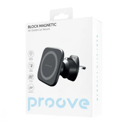 Автомобільний тримач Proove Block Magnetic Air Outlet Car Mount Magnetic Ring black