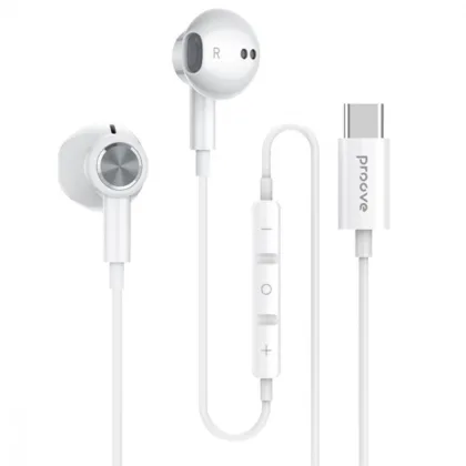Провідні навушники Proove Echo (Type-C) white
