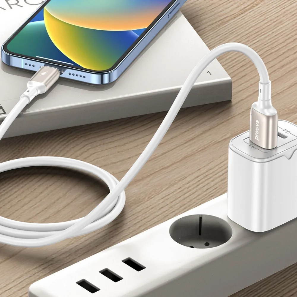 Кабель Proove Flex Metal USB to Lightning 2.4A (1m) white - Зображення 3
