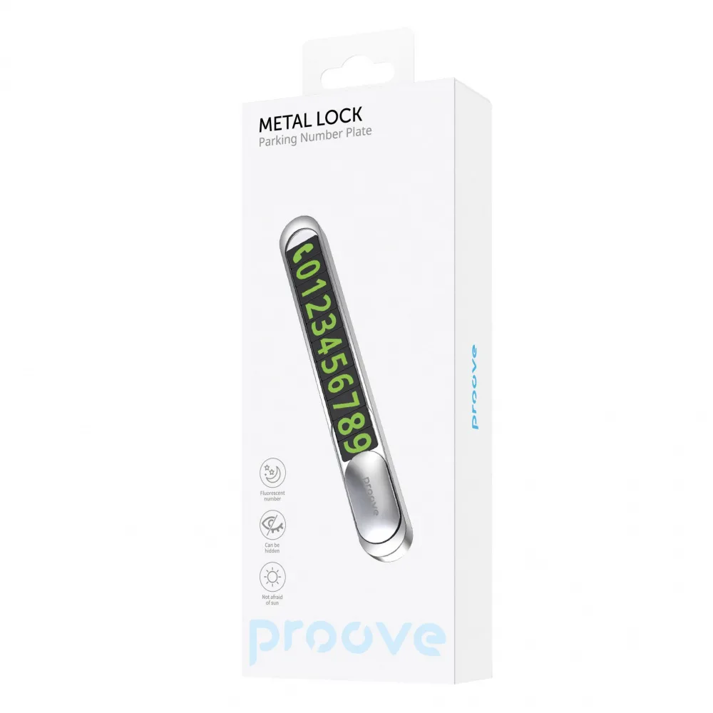 Паркувальна Карта Proove Parking Number Plate Metal Lock dark gray - Зображення 2