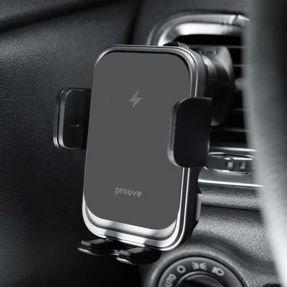 Автомобільний тримач з Бездротовим ЗП Proove Nitro Charge 15W matte black - Зображення 3