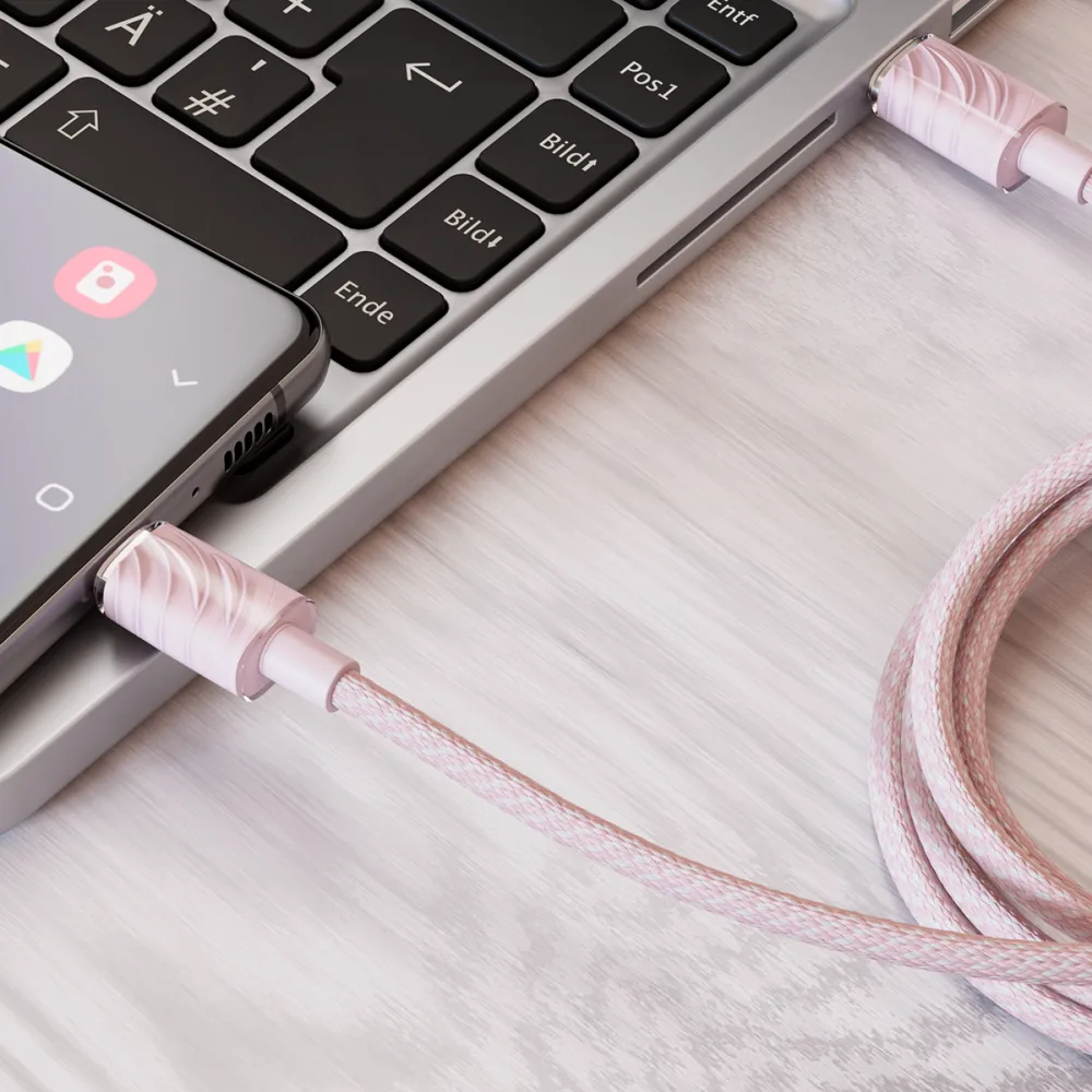 Кабель Proove Spectral Type-C to Type-C 60W (1m) pink - Зображення 5