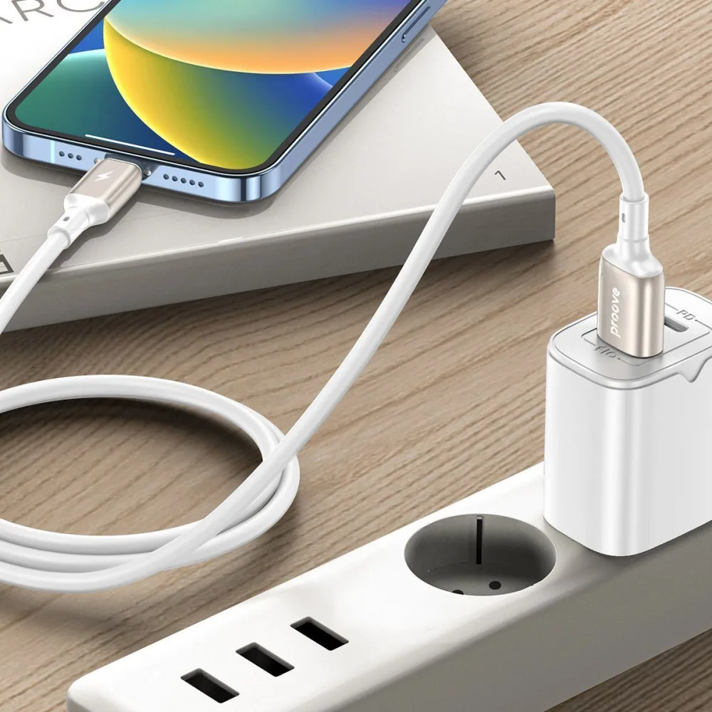 Кабель Proove Flex Metal USB to Micro USB 2.4A (1m) white - Зображення 3