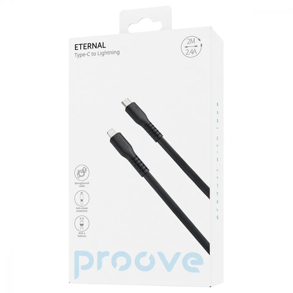 Кабель Proove Eternal Type-C to Lightning 27W (2m) black - Зображення 2