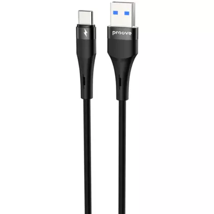 Кабель Proove Light Silicone Plus USB to Type-C 3A (1m) black