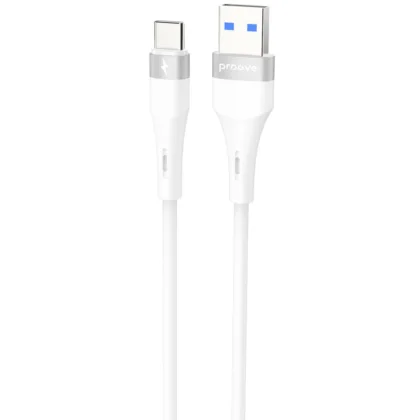 Кабель Proove Light Silicone Plus USB to Type-C 3A (1m) white