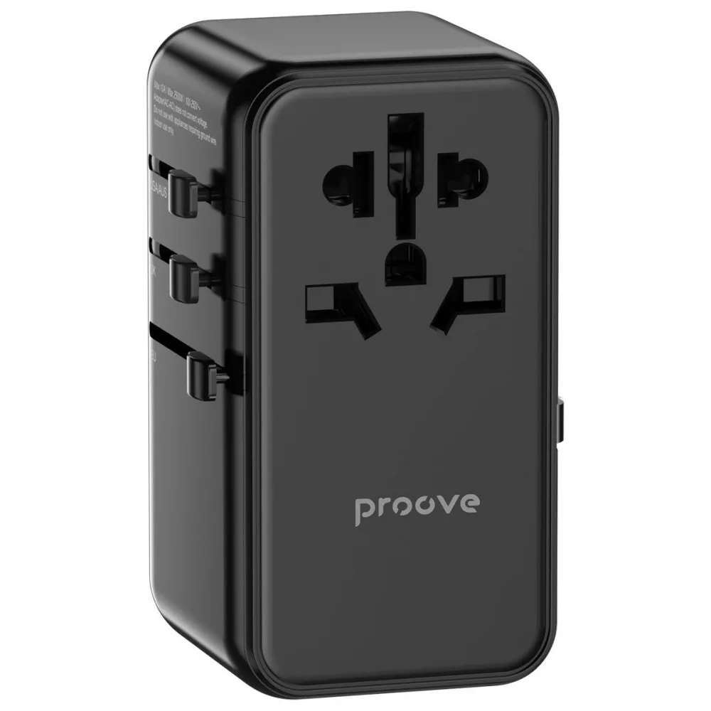Універсальний адаптер Proove Trip 85W black - Зображення 3