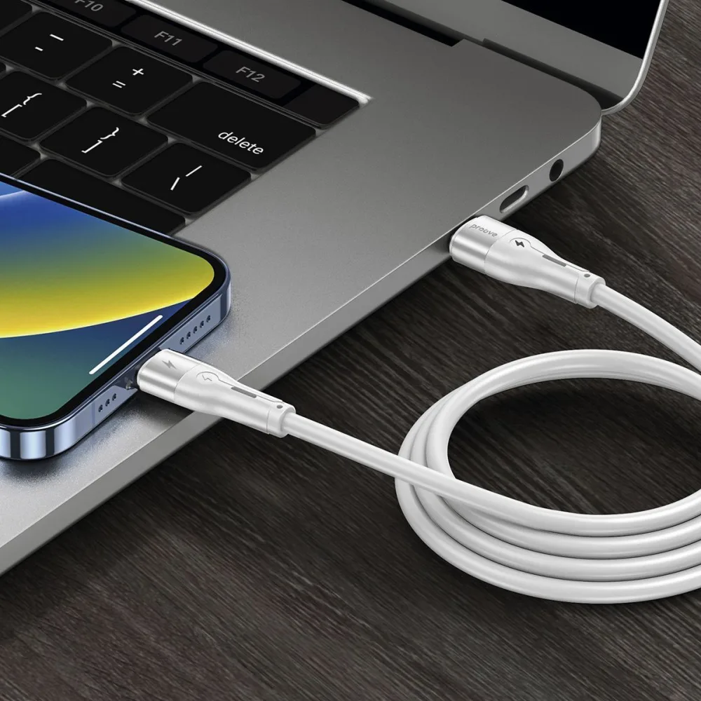 Кабель Proove Soft Silicone Type-C to Lightning 27W (1m) black - Зображення 9