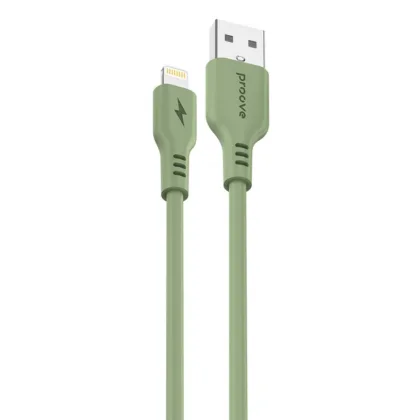 Кабель Proove Rebirth USB to Lightning 2.4A (1m) green