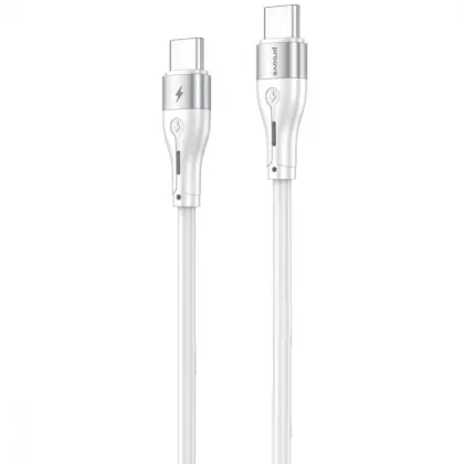 Кабель Proove Soft Silicone Type-C to Type-C 60W (2m) white
