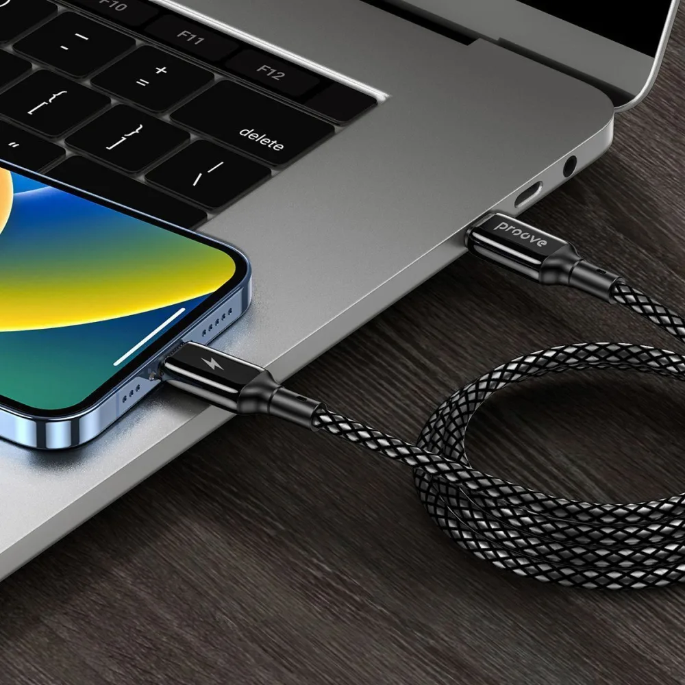 Кабель Proove Dense Metal Type-C to Lightning 27W (1m) black - Зображення 10