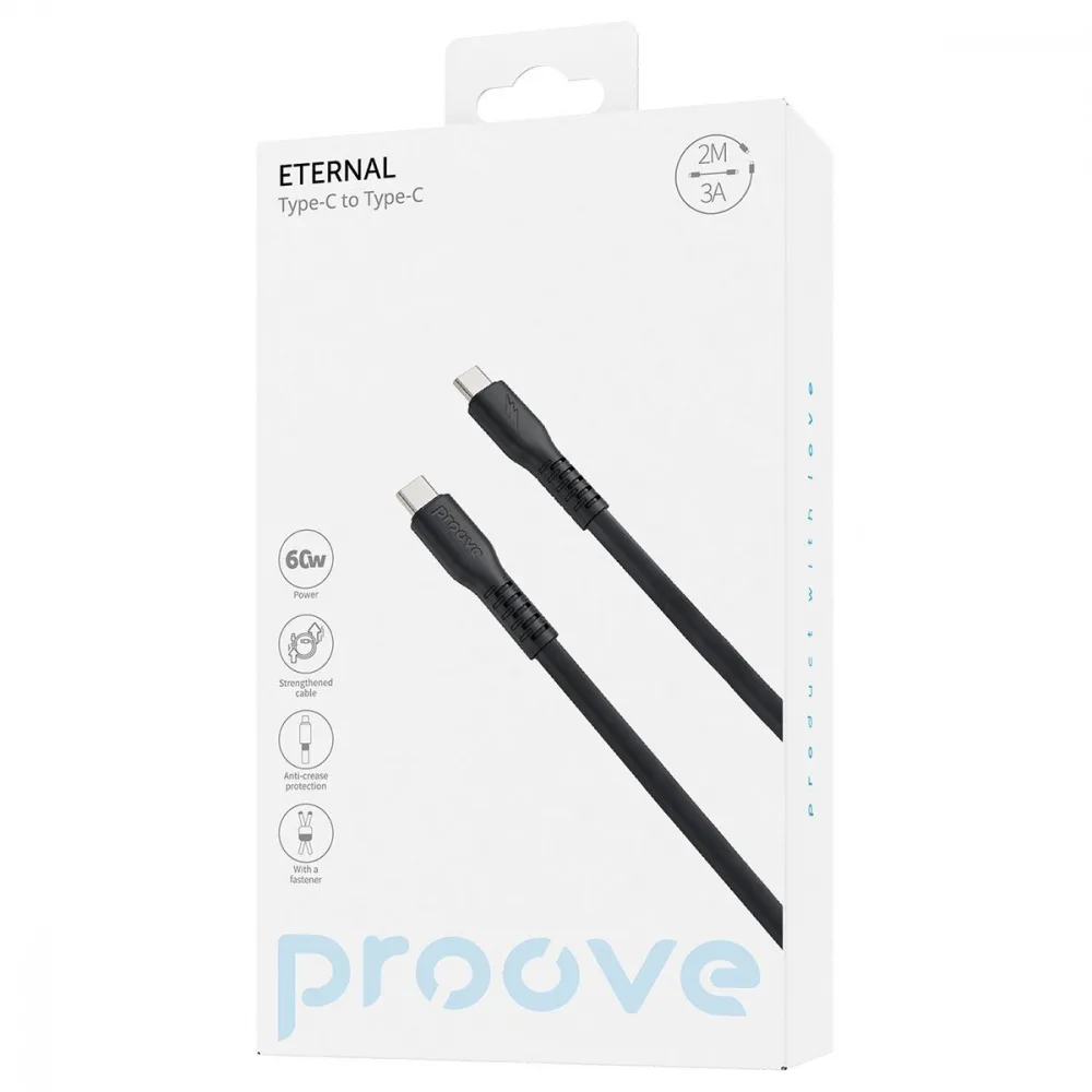 Кабель Proove Eternal Type-C to Type-C 60W (2m) white - Зображення 2