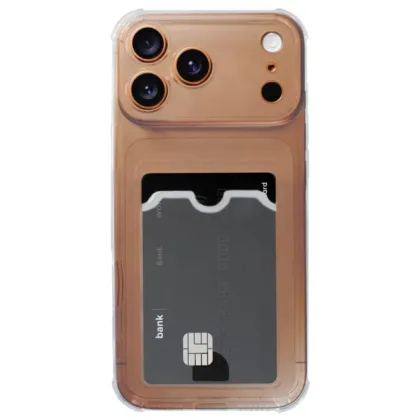 Чохол прозорий з кишенькою Armored Card Holder Case для iPhone 17 Pro