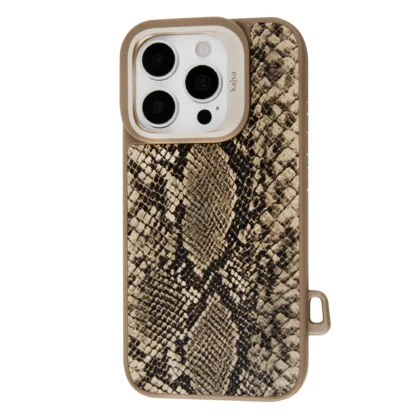 Чохол шкіряний Kajsa Glamorous Collection Snake Pattern case для iPhone 16 Pro