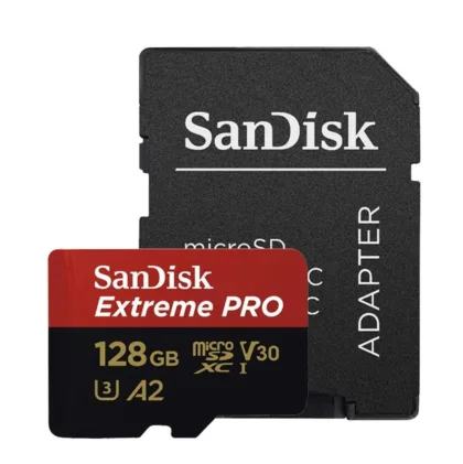 Карта пам’яті microSDXC (UHS-1 U3) SanDisk Extreme Pro A2 128Gb class 10 V30 (R200MB/s,W90MB/s) (adapter)