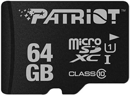 Карта пам’яті microSDXC (UHS-1) Patriot LX Series 64Gb class 10