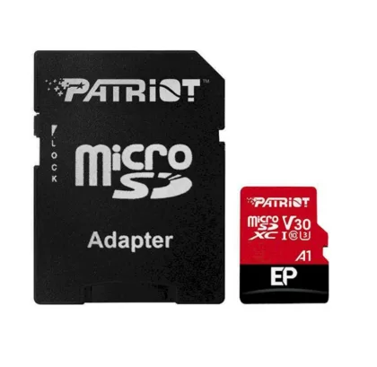 Карта пам’яті microSDXC (UHS-1 U3) Patriot EP Series 1Тb class 10 V30 (R-100MB/s, W-80MB/s) (adapter SD)
