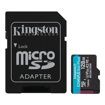Карта пам’яті microSDXC (UHS-1 U3) Kingston Canvas Go! Plus 128Gb class 10 A2 V30 (R200MB/s) (adapter SD)