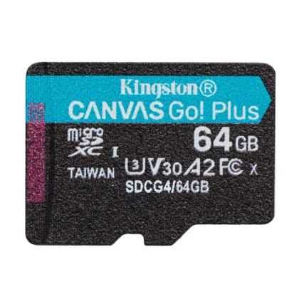 Карта пам’яті microSDXC (UHS-1 U3) Kingston Canvas Go! Plus 64Gb class 10 A2 V30 (R200MB/s)