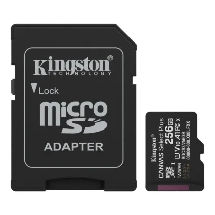 Карта пам’яті microSDXC (UHS-1) Kingston Canvas Select Plus Gen3 256Gb class 10 А1 (R-150MB/s) (adapter SD)
