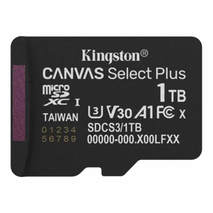 Карта пам’яті microSDXC (UHS-1 U3) Kingston Canvas Select Plus Gen3 1Tb class 10 А1 V30 (R-150MB/s)