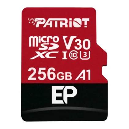Карта пам’яті microSDXC (UHS-1 U3) Patriot EP Series 256Gb class 10 V30 (R-100MB/s, W-80MB/s) (adapter SD)