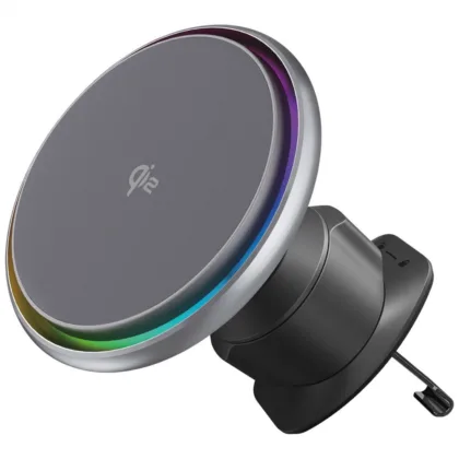 Автомобільний тримач з Бездротовим ЗП Proove IceCore QI2 15W gray
