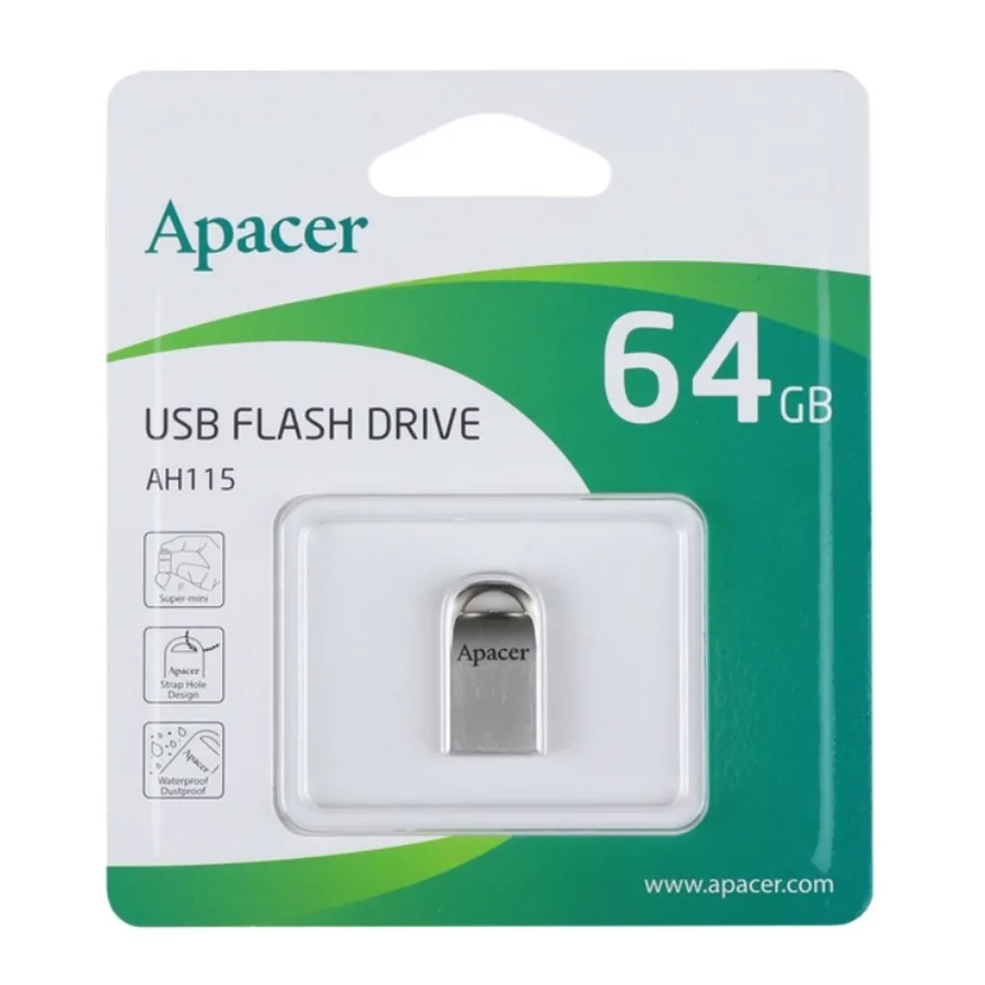 Флеш-накопичувач Apacer USB 2.0 AH111 64GB Crystal - Зображення 2